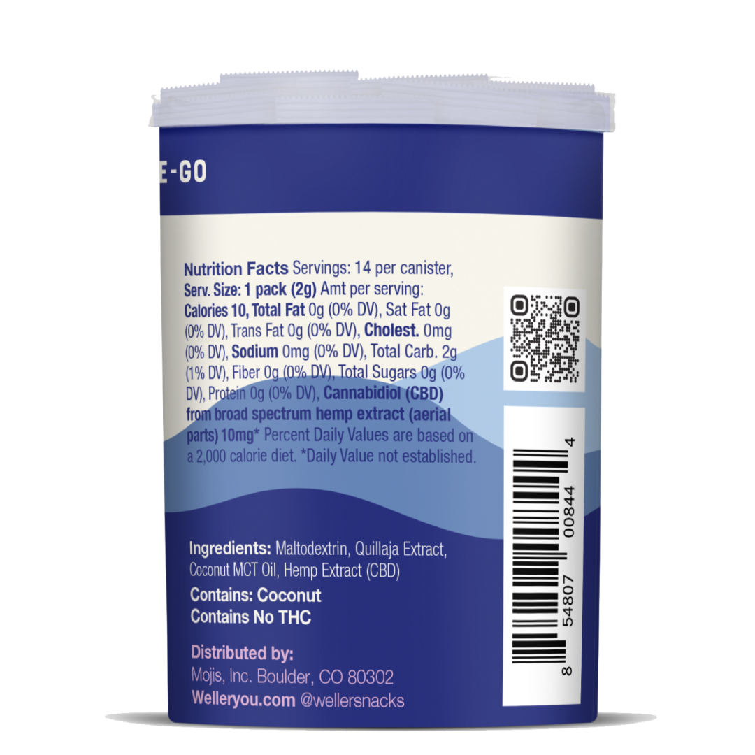 CBD Drink Mix Stick Pack Canister Weller