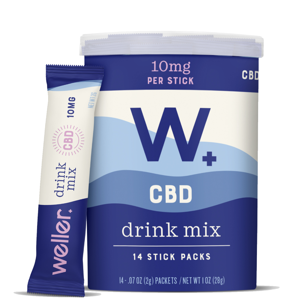 CBD Drink Mix Stick Pack Canister Weller