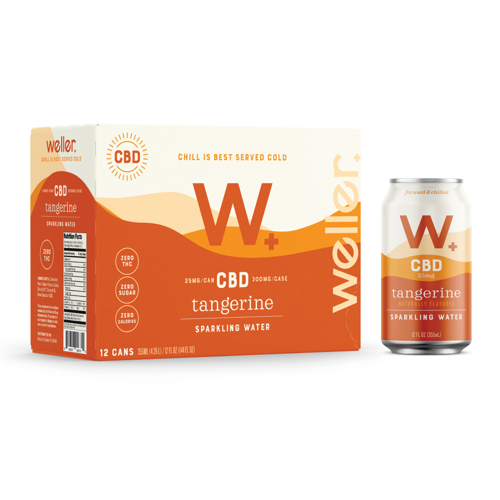 Tangerine CBD Sparkling Water – Weller